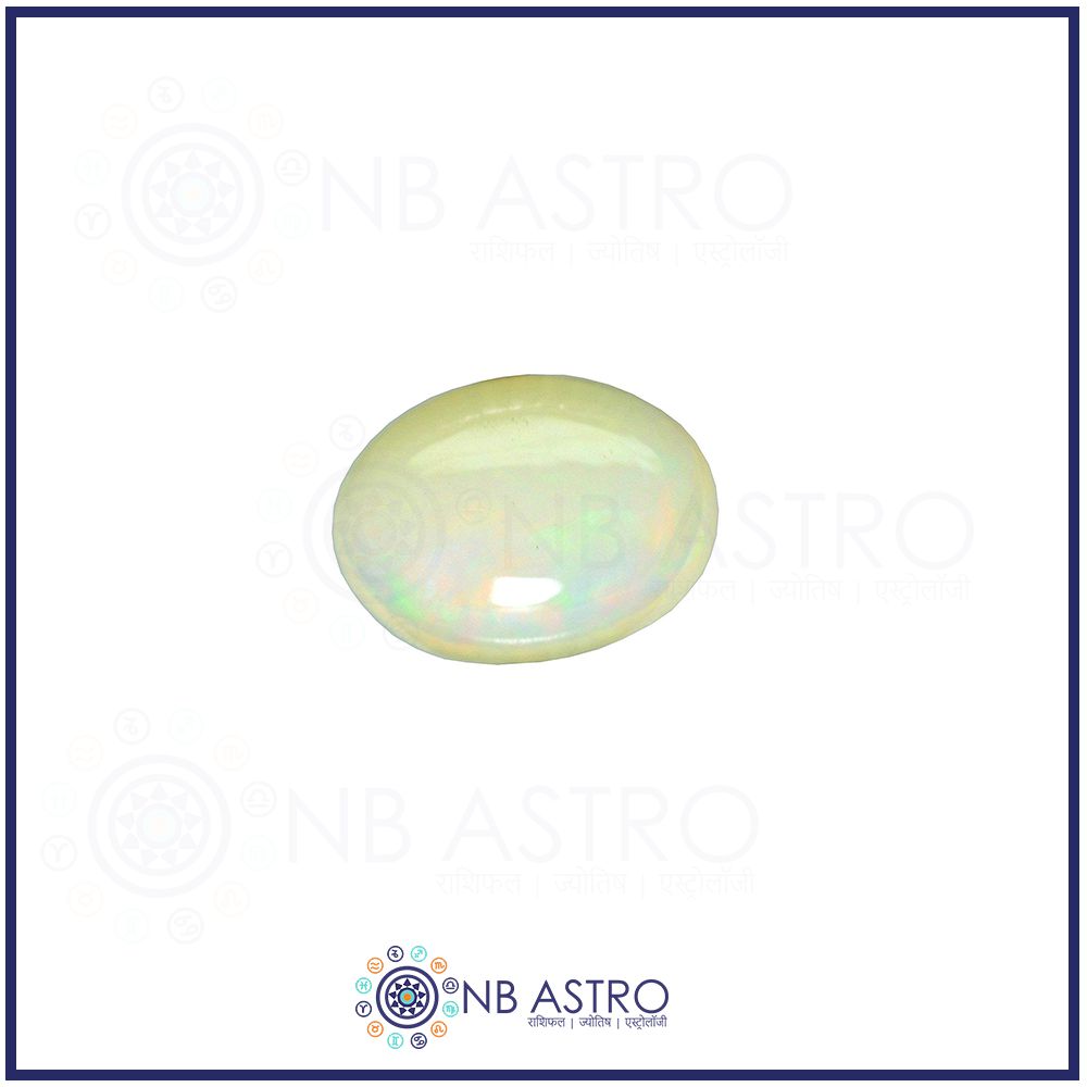 Opal Stone/Dudhiya Pathar- 9.25 Ratti - (FL Grade) 100% Natural, Certified and Mantra Treated