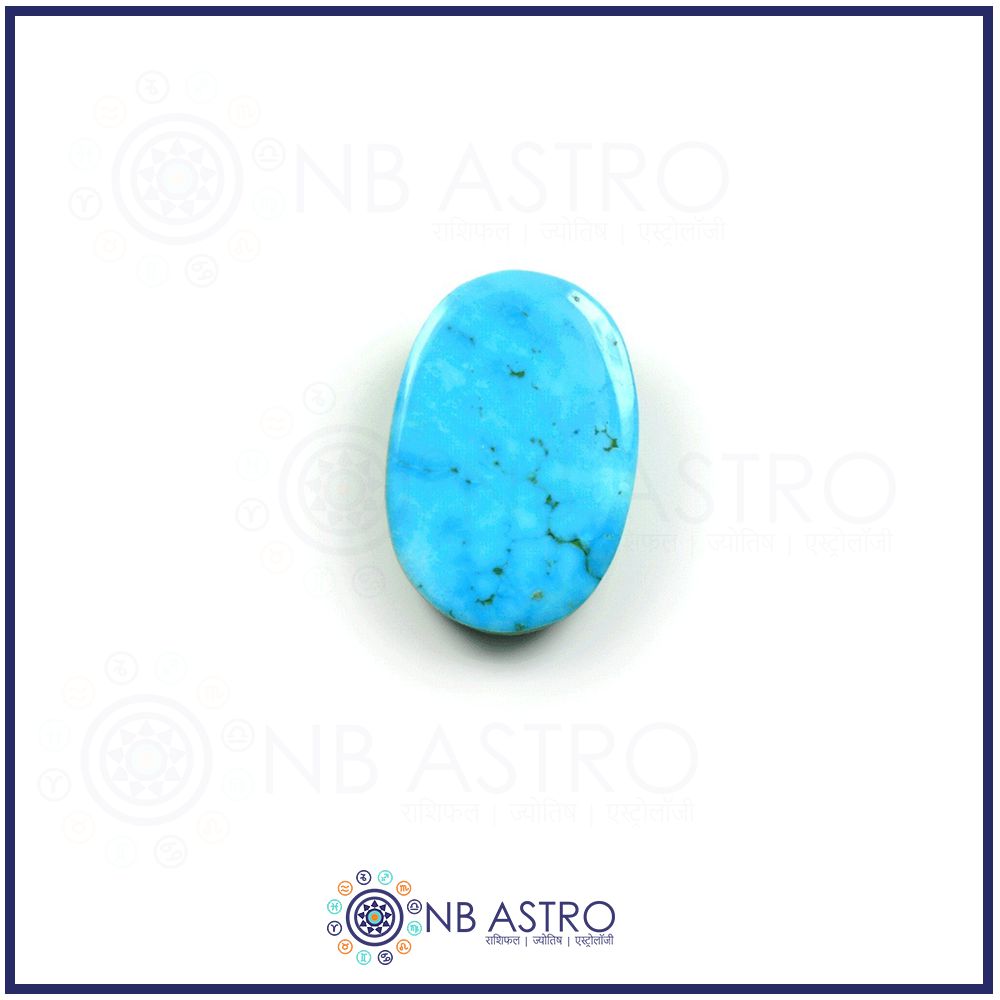 Turquoise Stone/Feroza- 7.25 Ratti - (VSS GRADE) 100% Natural, Certified and Mantra Treated